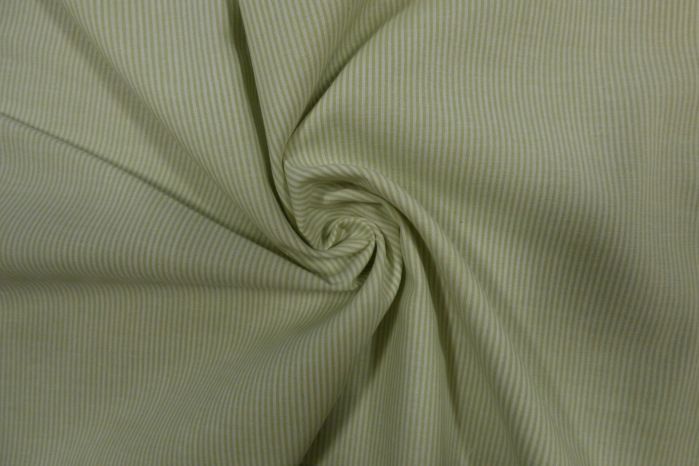 Ex Paul Smith Deadstock Designer 100% Cotton Stripe Shirting - Kiwi