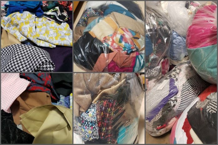 Christmas Designer Cotton Fabric Scraps Bags Fabric Pieces Strips Remnants
