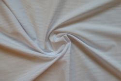 Deadstock Ex Designer Cotton Italian Yarn-Dyed Pinstripe Shirting - Pale Sky Blue/Ivory