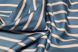 Deadstock Paul Smith Cotton Superfine Sateen Shirting Stripe - Peacock