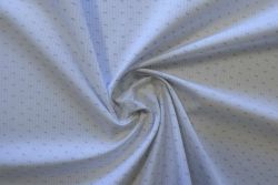 Deadstock Ex Designer Cotton Italian Yarn-Dyed Striped Shirting - Cornflower Blue/White