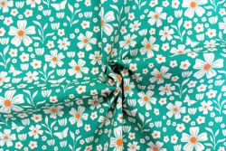 Lady McElroy - Teal Whispering Wildflowers - Cotton Pure Lawn