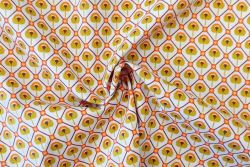 Lady McElroy - Atomic Bud - Orange & Olive - Cotton Pure Lawn