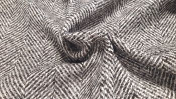 Chunky Tweed Herringbone Coating - Conker Brown Remnant - 3M