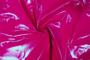 Deadstock Designer "Wet Look" Comfort Stretch PVC - Barbie Pink