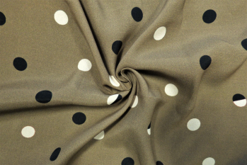 Lady McElroy Sheridan Spot - Mink Viscose Morracain Crepe - Remnant - 1m