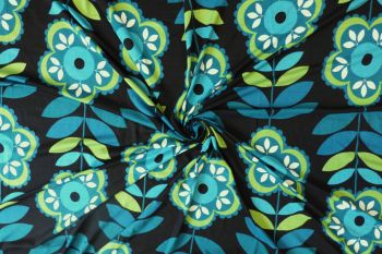 Lady McElroy Flower Stamp - Juliet Jersey - Remnant - 3m