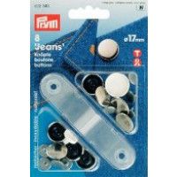 Prym Jeans Buttons Smooth Silver 17mm