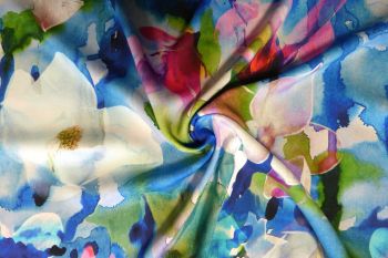 Exclusive Lady McElroy Bold Blooms - Blue - Mabelle Lawn