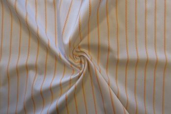 Ex Paul Smith Deadstock Designer 100% Cotton Stripe Shirting - Firecracker