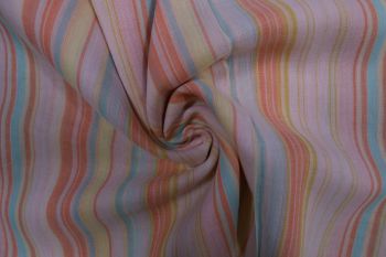 Deadstock Ex Paul Smith 100% Cotton Voile Stripe - Pastels