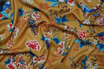 Lady McElroy Chaffinch Bough Old Gold - Remnant - 3m