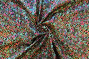 Lady McElroy Acrylic Blossom - Fuchsia - Stretch Cotton Sateen - Remnant - 3m