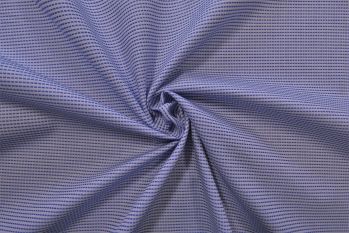 Deadstock Ex Designer Cotton Italian Yarn-Dyed Dobby Shirting - Sky Blue/Royal