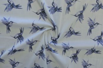 Lady McElroy Arizona Hummingbirds - Steel Blue - Remnant - 3m