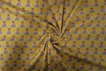 Exclusive Lady McElroy Beauty and the Bee - Mini - Old Gold Marlie-Care Lawn - Remnant - 4m