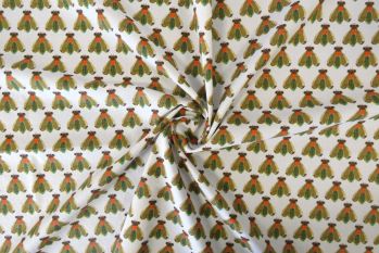 Lady McElroy Beauty and the Bee - Mini - White - Marlie-Care Lawn - Remnant - 3m