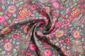 Lady McElroy Kalamkari Art - Olive - Pure Cupro