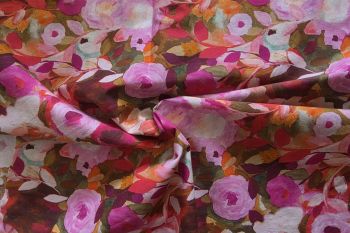 Lady McElroy - Blossom and Brushstroke - Pink - Cotton Pure Lawn