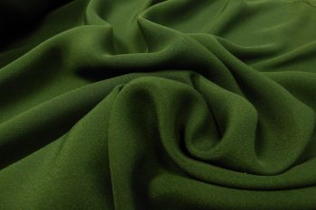 Deadstock Designer Ex-Issey Miyake Brackley Silk Crepe - Bottle Green