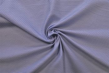 Deadstock Ex Designer Cotton Italian Yarn-Dyed Dobby Shirting - Sky Blue/Royal Blue