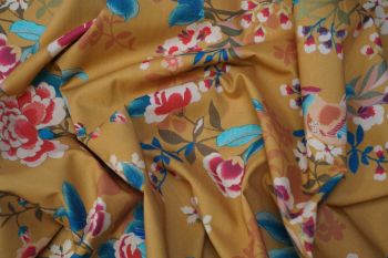 Lady McElroy Chaffinch Bough - Old Gold Marlie-Care Lawn Remnant 1.3M