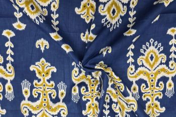 Lady McElroy Cobalt Chandelier - Cotton Lawn Hand-Dyed Block Print