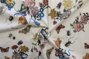 Lady McElroy Cobra Corsage - Chantilly Cream - Stretch Cotton Candess Drill - Remnant - 1.4m