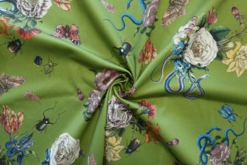 Lady McElroy Cobra Corsage - Kiwi - Stretch Cotton Candess Drill - Remnant - 3m