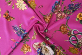 Lady McElroy Cobra Corsage - Magenta Chloe Chambray Remnant - 1.7M
