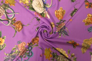 Lady McElroy Cobra Corsage - Mauve Viscose Challis Lawn - Remnant - 1.1m