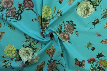 Lady McElroy Cobra Corsage - Aqua Marlie-Care Lawn - Remnant - 1.7m