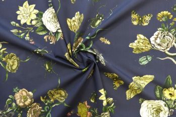 Lady McElroy Cobra Corsage - Marine - Marlie-Care Lawn - Remnant - 2m