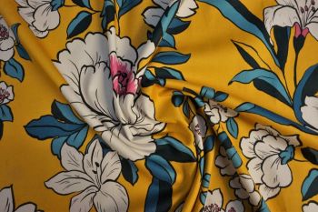 Lady McElroy Coleman Bouquet - Stretch Cotton Candess Drill - Remnant - 3m