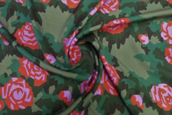 Lady McElroy Combat Blooms - Viscose Challis Lawn - Remnant - 3m