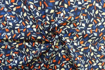 Lady McElroy Confetti Showers - Navy - Remnant - 2m
