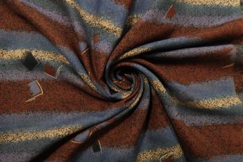 Lady McElroy Creative Stripe - 100% Wool Crepe