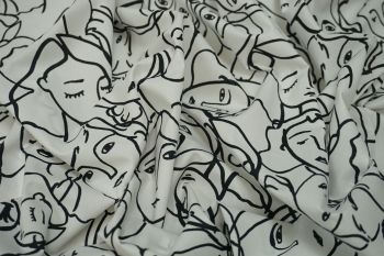 Lady McElroy Crowded Faces Marlie-Care Lawn - Remnant - 1.7m