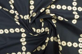 Lady McElroy Daisy Chains - Black - Marlie-Care Lawn