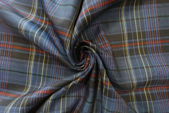 Deadstock Ex-Designer Cationic Style Multi Check Suiting - Remnant - 1.7m