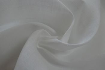 Ex Paul Smith Designer Deadstock Pure Linen Plain - White