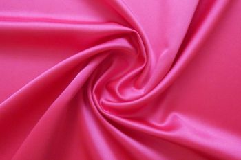 Deadstock High Sheen Stretch Structured Woven Satin - Cerise