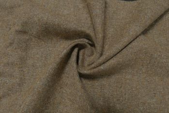 Deadstock Ex-Designer Wool Silk Blend Tweed Jacketing - Fawn
