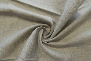 Deadstock Ex-Designer Wool Linen Look Suiting - Taupe