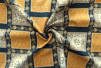 Deadstock Designer 497 - Cotton Indian Batik Canvas Chambray Remnant - 0.7M