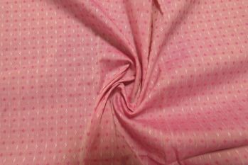 Deadstock Designer Cotton Jacquard Shirting - Pink