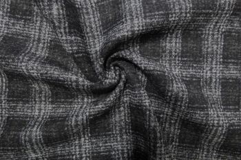 Deadstock Ex-Designer Wool-Mix Tweed - Black/Grey