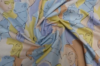 Lady McElroy Deep in Thought - Pastel Marlie-Care Lawn - Remnant - 2m