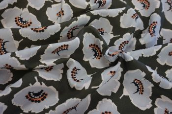 Lady McElroy Dahlia Petal Spearmint - Lena Crepe - Remnant - 2m