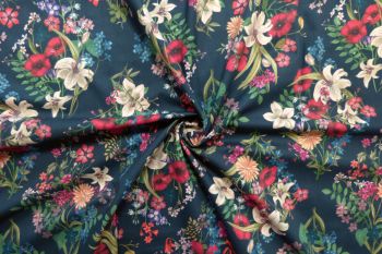 Exclusive Lady McElroy Diamond Floral - Dusk Marlie-Care Lawn - Remnant - 2m